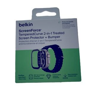 Belkin TemperedCurve 2-in-1 Treated Screen Protector +Bumper for Apple Watch